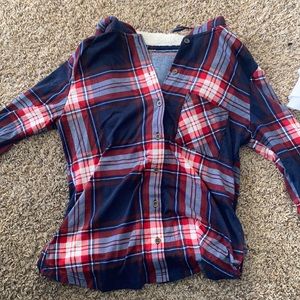 Red and blue flannel